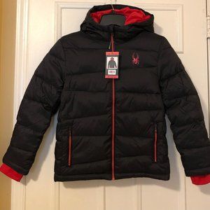 SPYDER boys winter puffer jacket - Black